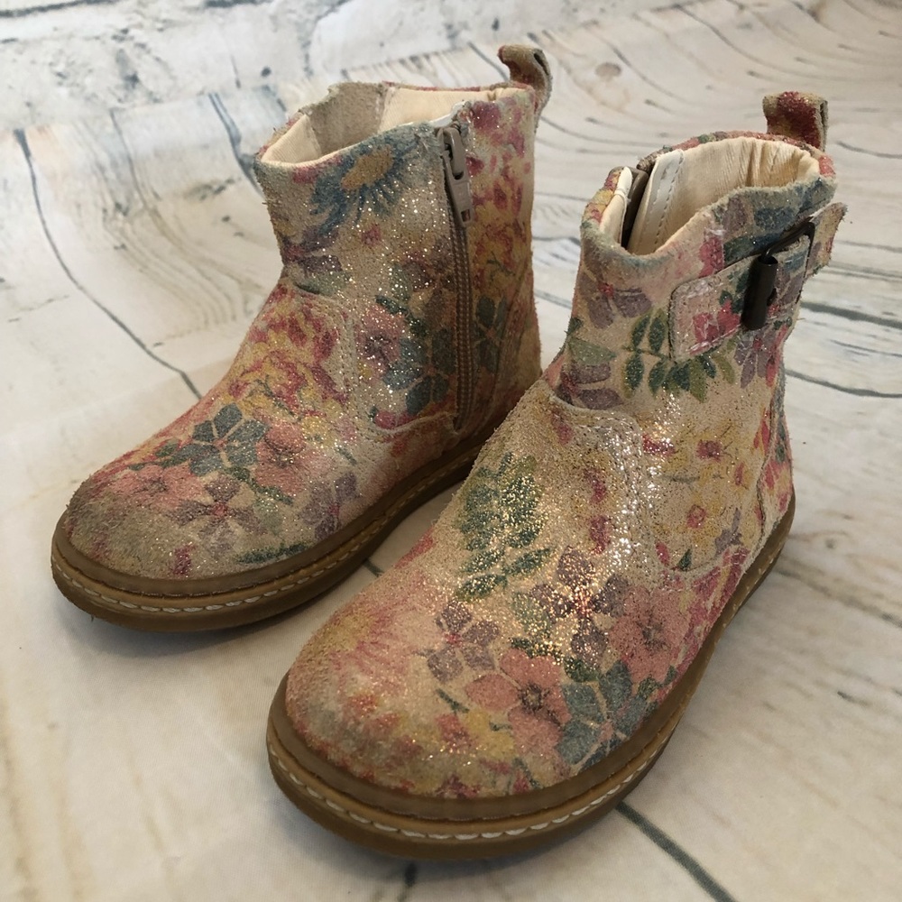 Next Girls sparkly floral Booties